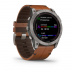 Мультиспортивные часы Garmin Fenix 7X (51mm) Sapphire Solar, титановый корпус, коричневый кожаный ремешок