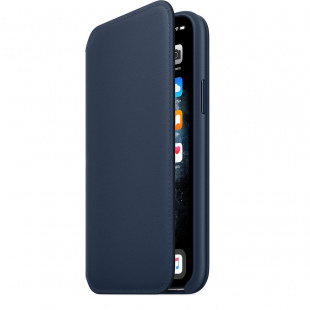 Кожаный чехол Folio для iPhone 11 Pro, цвет «синяя пучина», оригинальный Apple