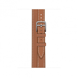 41мм Ремешок Hermès Double Tour Attelage из кожи Swift цвета Gold для Apple Watch