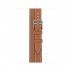 41мм Ремешок Hermès Double Tour Attelage из кожи Swift цвета Gold для Apple Watch