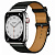 Купить Apple Watch Series 7 Hermès // 45мм GPS + Cellular // Корпус из нержавеющей стали серебристого цвета, ремешок Single Tour Attelage цвета Noir