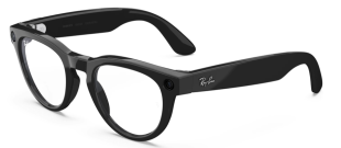 Умные очки Ray-Ban  Headliner (2-gen) (Черная глянцевая оправа, прозрачно-сапфировые фотохромные линзы)