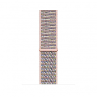 Apple Watch Series 4 // 44мм GPS + Cellular // Корпус из алюминия золотого цвета, ремешок из плетёного нейлона цвета «розовый песок» (MTV12)