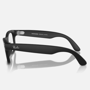 Умные очки Ray-Ban Stories Wayfarer (Черная матовая оправа, прозрачные фотохромные линзы)
