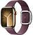 Купить Apple Watch Series 9 // 41мм GPS+Cellular // Корпус из нержавеющей стали золотого цвета, ремешок цвета "шелковица" с современной пряжкой (Modern Buckle), размер ремешка L