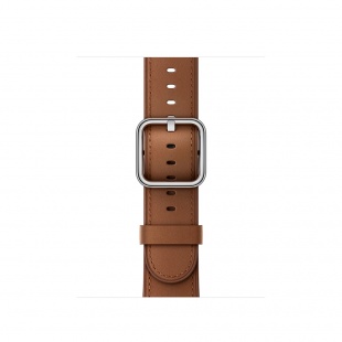 42/44мм Кожаный ремешок коричневого цвета с классической пряжкой для Apple Watch