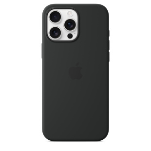 Силиконовый чехол MagSafe для iPhone 16 Pro, черный цвет