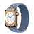 Купить Apple Watch Series 8 // 41мм GPS + Cellular // Корпус из нержавеющей стали золотого цвета, плетёный монобраслет сланцево-синего цвета