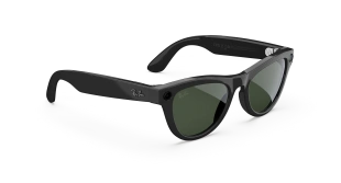 Умные очки Ray-Ban  Skyler (2-gen) (Черная глянцевая оправа, прозрачно-графитово-зеленые фотохромные линзы)