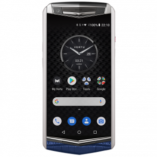 Vertu Aster P Baroque Titanium Navy Blue Alligator