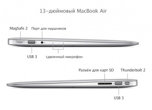 Apple MacBook Air 13" (MJVE2) Core i5 1,6 ГГц, 4 ГБ, 128 ГБ Flash (ear 2015)