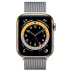 Apple Watch Series 6 // 44мм GPS + Cellular // Корпус из нержавеющей стали золотого цвета, миланский сетчатый браслет серебристого цвета Apple Watch Series 6 // 44мм GPS + Cellular // Корпус из нержавеющей стали золотого цвета, миланский сетчатый браслет серебристого цвета