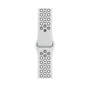 Apple Watch SE // 40мм GPS + Cellular // Корпус из алюминия цвета «серый космос», спортивный ремешок Nike цвета «Чистая платина/чёрный» (2020)