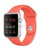 Apple Watch Sport 42 мм, серебристый алюминий, спортивный ремешок абрикосового цвета