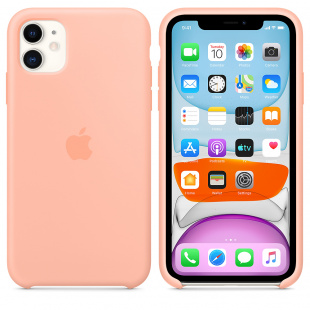 Силиконовый чехол для iPhone 11, цвет «розовый грейпфрут», оригинальный Apple
