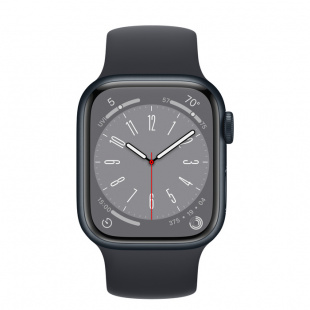 Apple Watch Series 8 // 45мм GPS + Cellular // Корпус из алюминия цвета "темная ночь", монобраслет цвета "темная ночь"