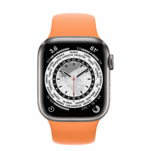 Apple Watch Series 7 // 41мм GPS + Cellular // Корпус из титана, спортивный ремешок цвета «весенняя мимоза»