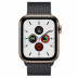 Apple Watch Series 5 // 44мм GPS + Cellular // Корпус из нержавеющей стали золотого цвета, миланский сетчатый браслет цвета «чёрный космос»
