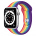 Apple Watch Series 6 // 40мм GPS // Корпус из алюминия серебристого цвета, спортивный ремешок радужного цвета
