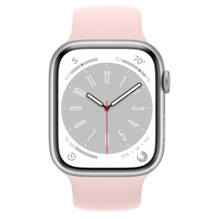 Apple Watch Series 8 // 41мм GPS // Корпус из алюминия серебристого цвета, монобраслет цвета "розовый мел"