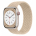 Apple Watch Series 8 // 45мм GPS + Cellular // Корпус из алюминия цвета "сияющая звезда", плетёный монобраслет бежевого цвета