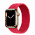 Купить Apple Watch Series 7 // 41мм GPS + Cellular // Корпус из нержавеющей стали золотого цвета, плетёный монобраслет цвета (PRODUCT)RED