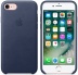 Кожаный чехол для iPhone 7/8, тёмно-синий цвет, оригинальный Apple, оригинальный Apple