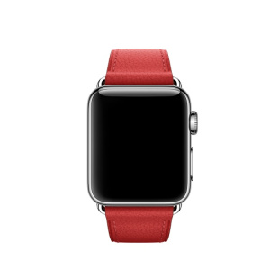 38/40мм Кожаный ремешок красного цвета с классической пряжкой для Apple Watch