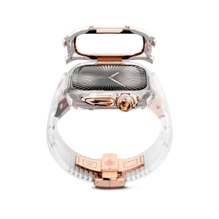 Корпус Golden Concept для Apple Watch, 46 мм, Racing Sport Edition Transparent, Crystal Rose