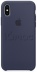 Силиконовый чехол для iPhone X / Xs, тёмно-синий цвет, оригинальный Apple