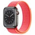 Apple Watch Series 8 // 45мм GPS + Cellular // Корпус из нержавеющей стали графитового цвета, спортивный браслет цвета (PRODUCT)RED