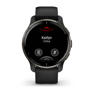 Умные часы Garmin Venu 2 Plus (43mm), серый корпус, черный силиконовый ремешок