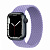 Купить Apple Watch Series 7 // 41мм GPS // Корпус из алюминия цвета «тёмная ночь», плетёный монобраслет цвета «английская лаванда»