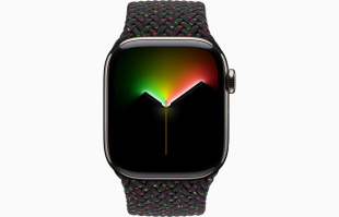 Apple Watch Series 11 // 46мм GPS+Cellular // Корпус из титана нейтрального цвета, плетеный монобраслет цвета Unity Rhythm