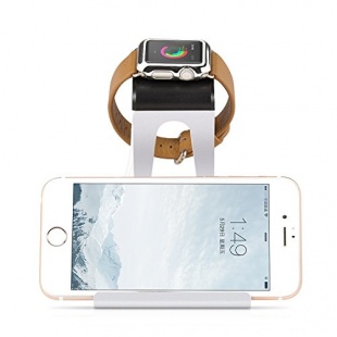 Hoco Aluminum Alloy Charging Stand - подставка для мобильных устройств и Apple Watch - Серебристый