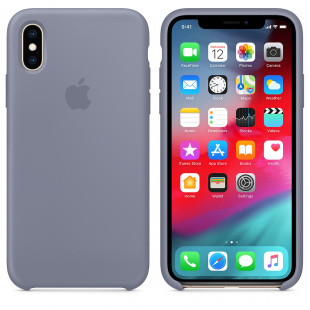 Силиконовый чехол для iPhone X / Xs, цвет «тёмная лаванда», оригинальный Apple