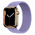Купить Apple Watch Series 7 // 45мм GPS + Cellular // Корпус из нержавеющей стали золотого цвета, плетёный монобраслет цвета «английская лаванда»