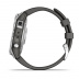 Мультиспортивные часы Garmin Fenix 7 (47mm) стальной серебристый корпус, графитовый силиконовый ремешок