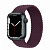 Купить Apple Watch Series 7 // 41мм GPS + Cellular // Корпус из алюминия цвета «тёмная ночь», плетёный монобраслет цвета «тёмная вишня»