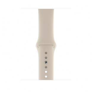Apple Watch Series 5 // 40мм GPS + Cellular // Корпус из нержавеющей стали цвета «серый космос», спортивный ремешок бежевого цвета