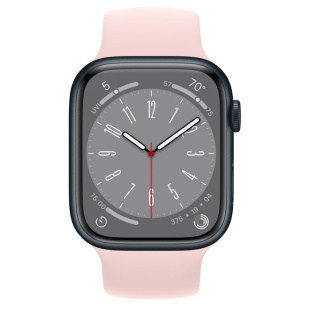 Apple Watch Series 8 // 41мм GPS // Корпус из алюминия цвета "темная ночь", монобраслет цвета "розовый мел"