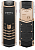 Телефон Vertu Signature V, Alligator Skin, Rose Gold&Diamonds (Iron Black/Черный)