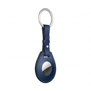 Брелок AirTag Hermès с кольцом для ключей, цвет Bleu Saphir