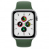 Apple Watch SE // 44мм GPS // Корпус из алюминия серебристого цвета, спортивный ремешок цвета «Зелёный клевер» (2020)
