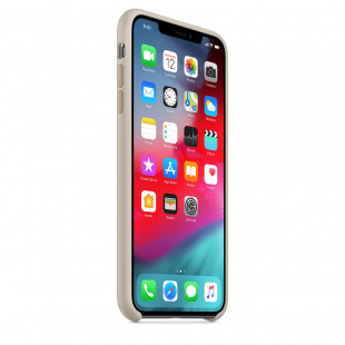 Силиконовый чехол для iPhone Xs Max, бежевый цвет, оригинальный Apple