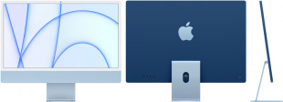 Apple iMac 24" (MJV93) Retina 4,5K // Чип Apple M1 8-Core CPU, 7-Core GPU // 8 ГБ, 256 ГБ, Синий цвет (2021)