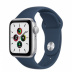 Apple Watch SE // 40мм GPS // Корпус из алюминия серебристого цвета, спортивный ремешок цвета «Синий омут» (2020)