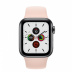 Apple Watch Series 5 // 40мм GPS + Cellular // Корпус из нержавеющей стали цвета «серый космос», спортивный ремешок цвета «розовый песок»