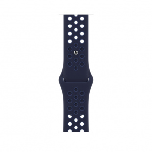 Apple Watch Series 7 // 45мм GPS // Корпус из алюминия цвета «тёмная ночь», спортивный ремешок Nike цвета «ночной ультрамарин/мистический ультрамарин»