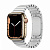 Купить Apple Watch Series 7 // 41мм GPS + Cellular // Корпус из нержавеющей стали золотого цвета, блочный браслет из нержавеющей стали серебристого цвета
